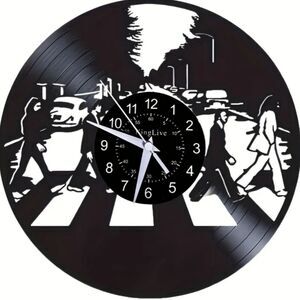 NEW Beatles Abbey Rd Vinyl Record Album Carved Wall Clock John Paul Ringo George